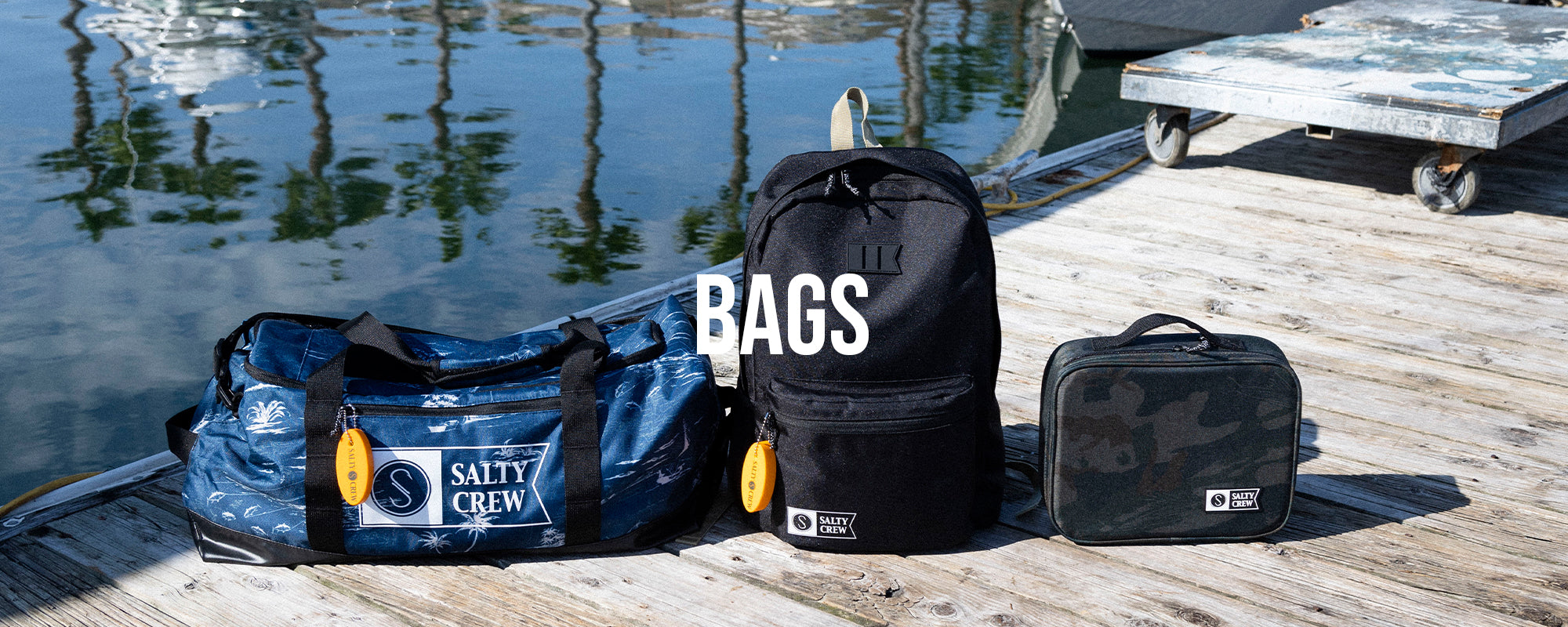 The Salty Crew Bag Collection. All three bags specifically