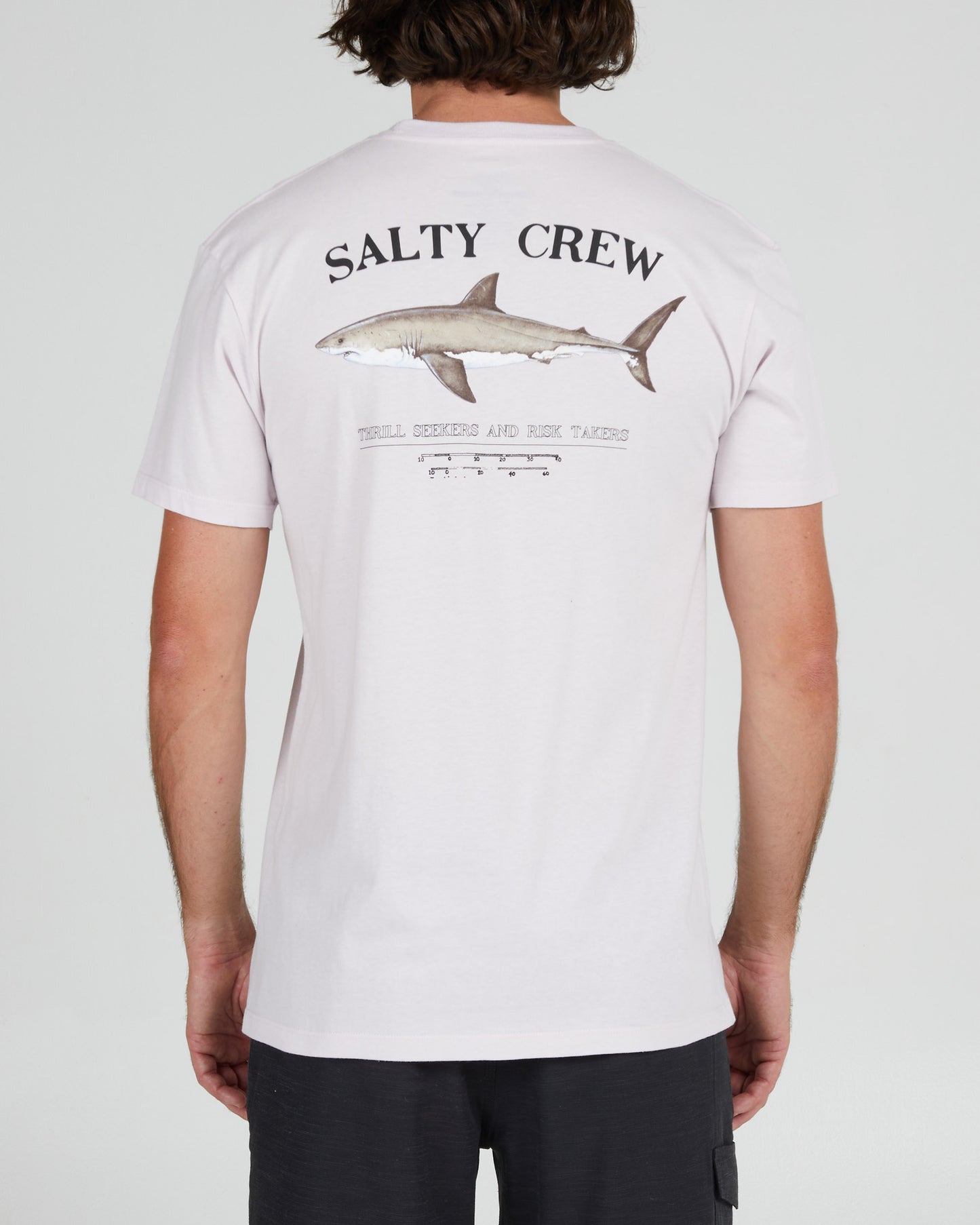 back view of Bruce Lavender S/S Premium Tee