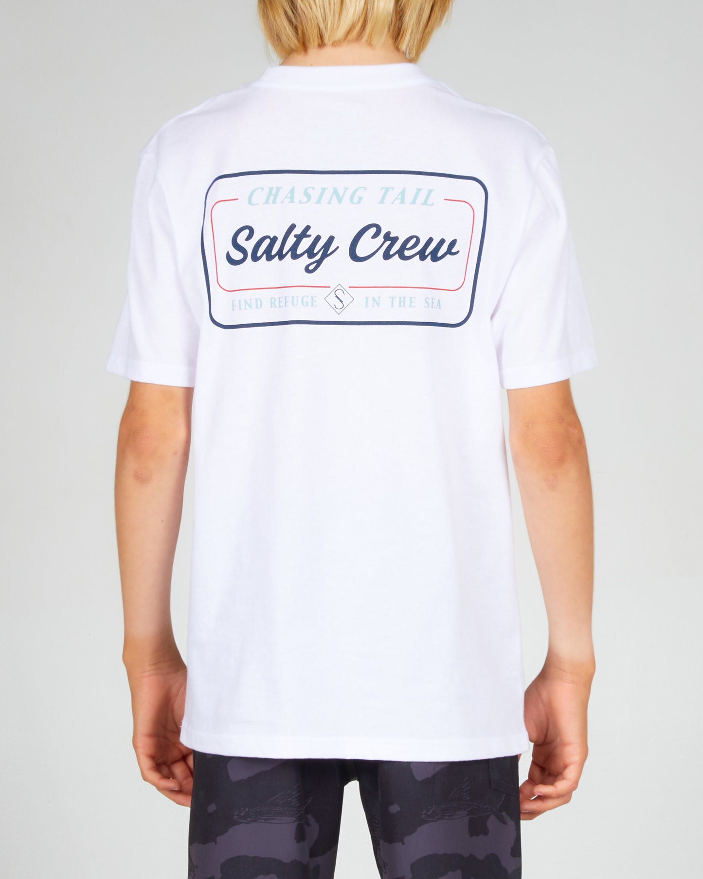 back view of Marina Boys White S/S Tee