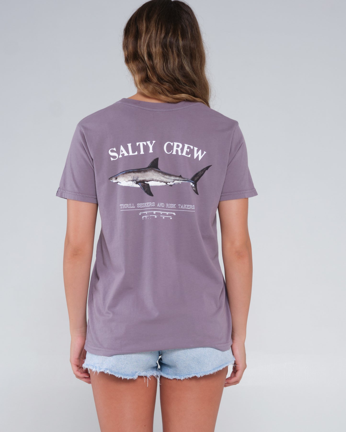back view of Bruce Lavender Stone Boyfriend Tee