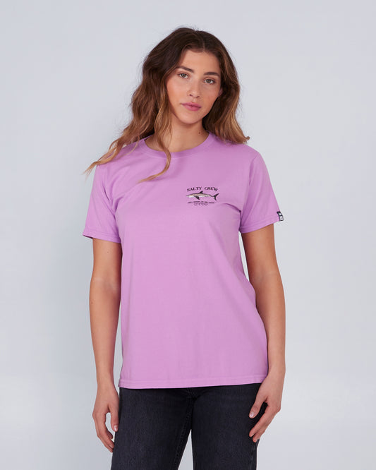 front view of Bruce Orchid Boyfriend Tee