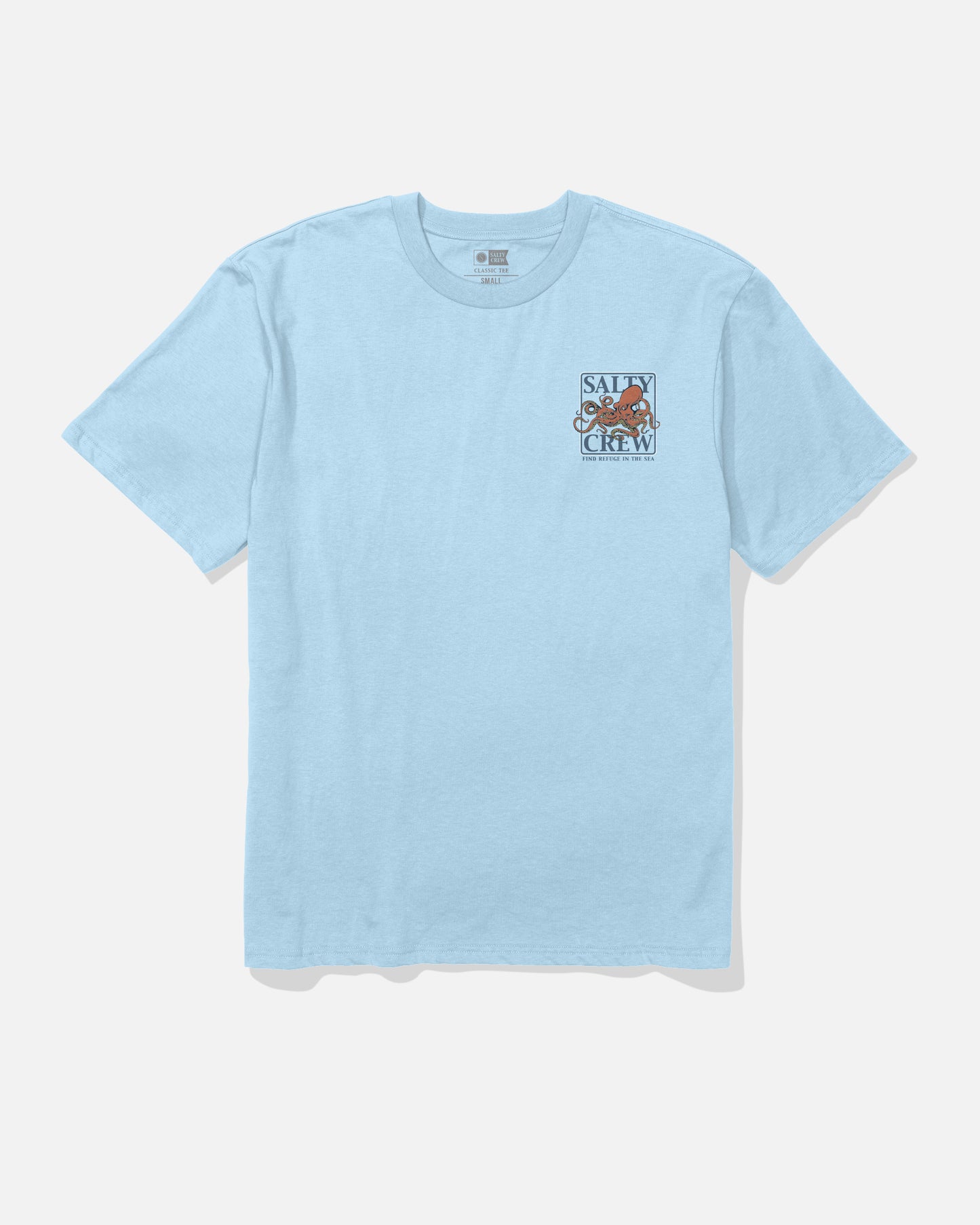 Front view of the Ink Slinger Classic Tee - Clear Sky.