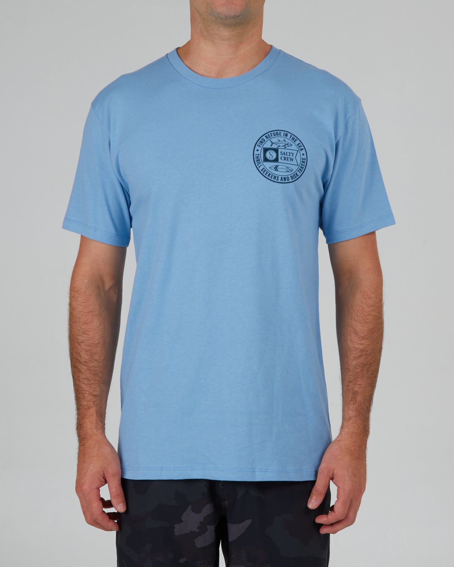 front view of Legends Marine Blue S/S Premium Tee