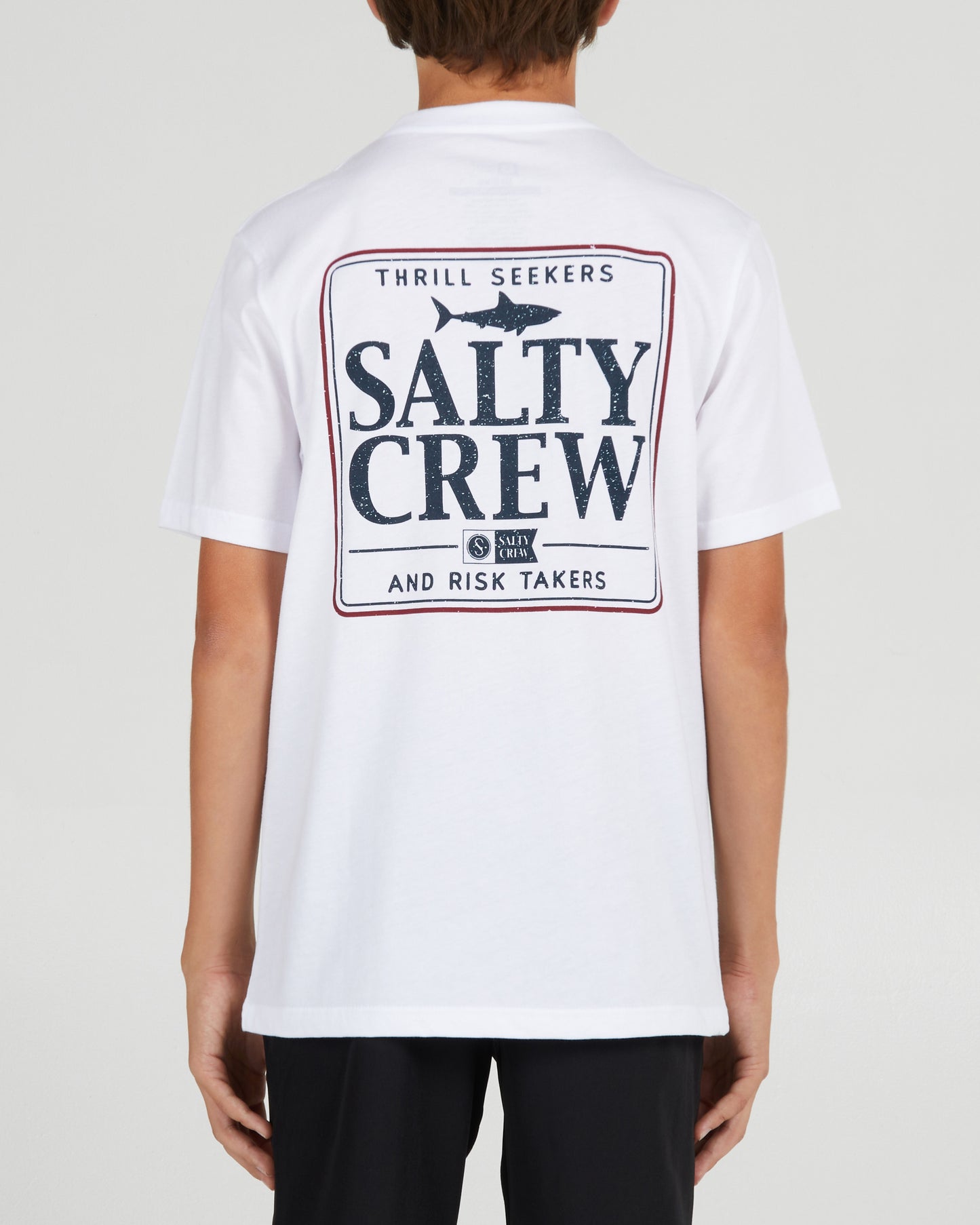 On body back of the Coaster Boys White S/S Tee