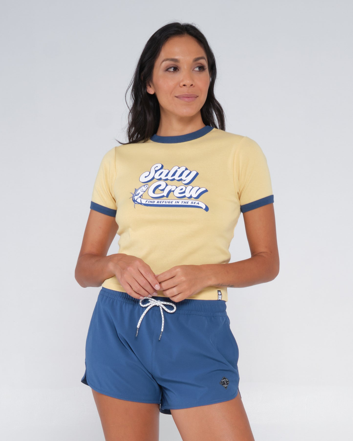 alternate front angled view of Retro Catch Desert Sun Ringer