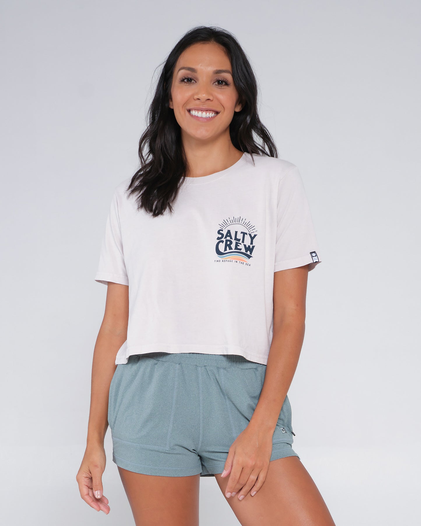 The Wave Natural Crop Tee