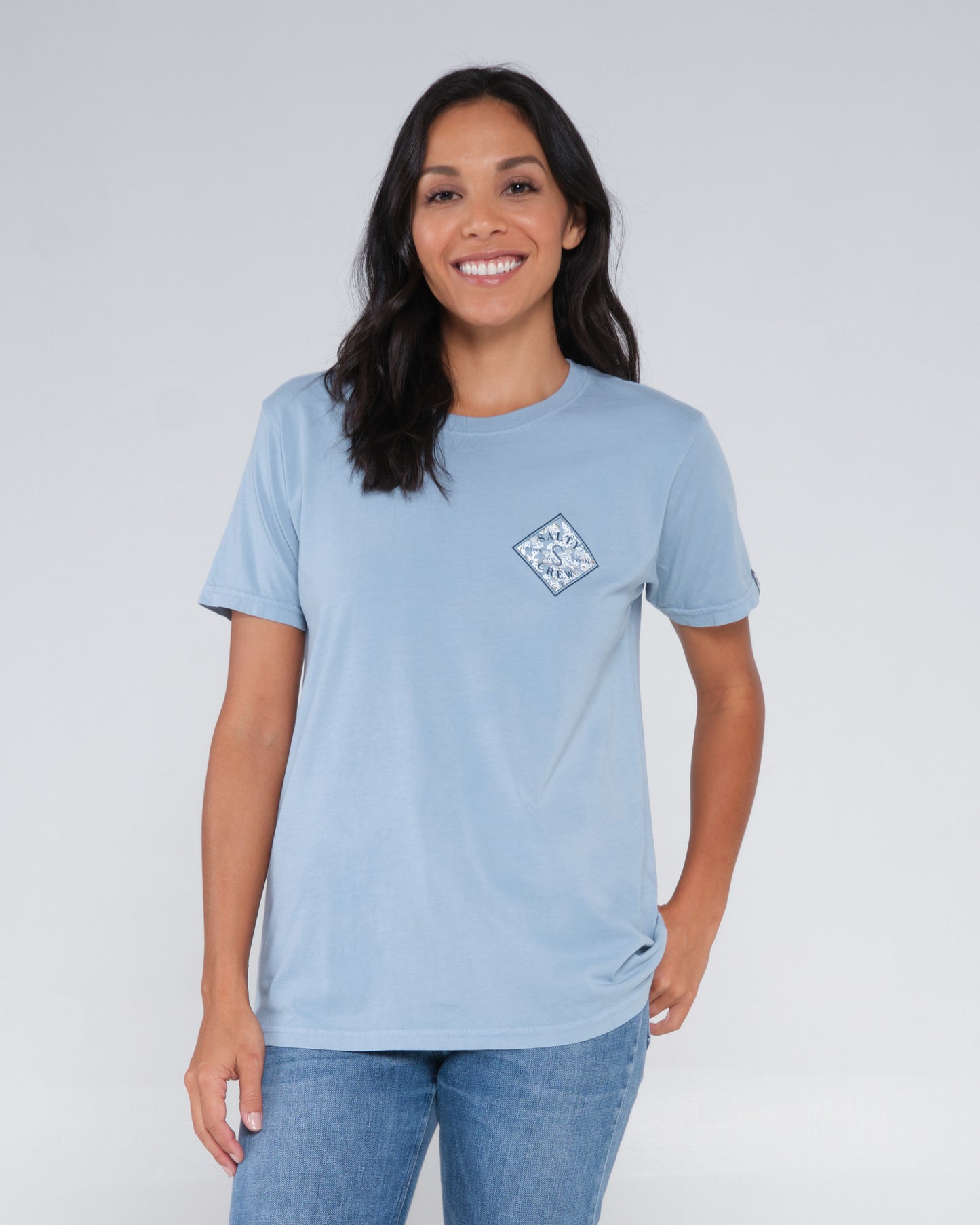 Tippet Fill Tidal Blue Boyfriend Tee