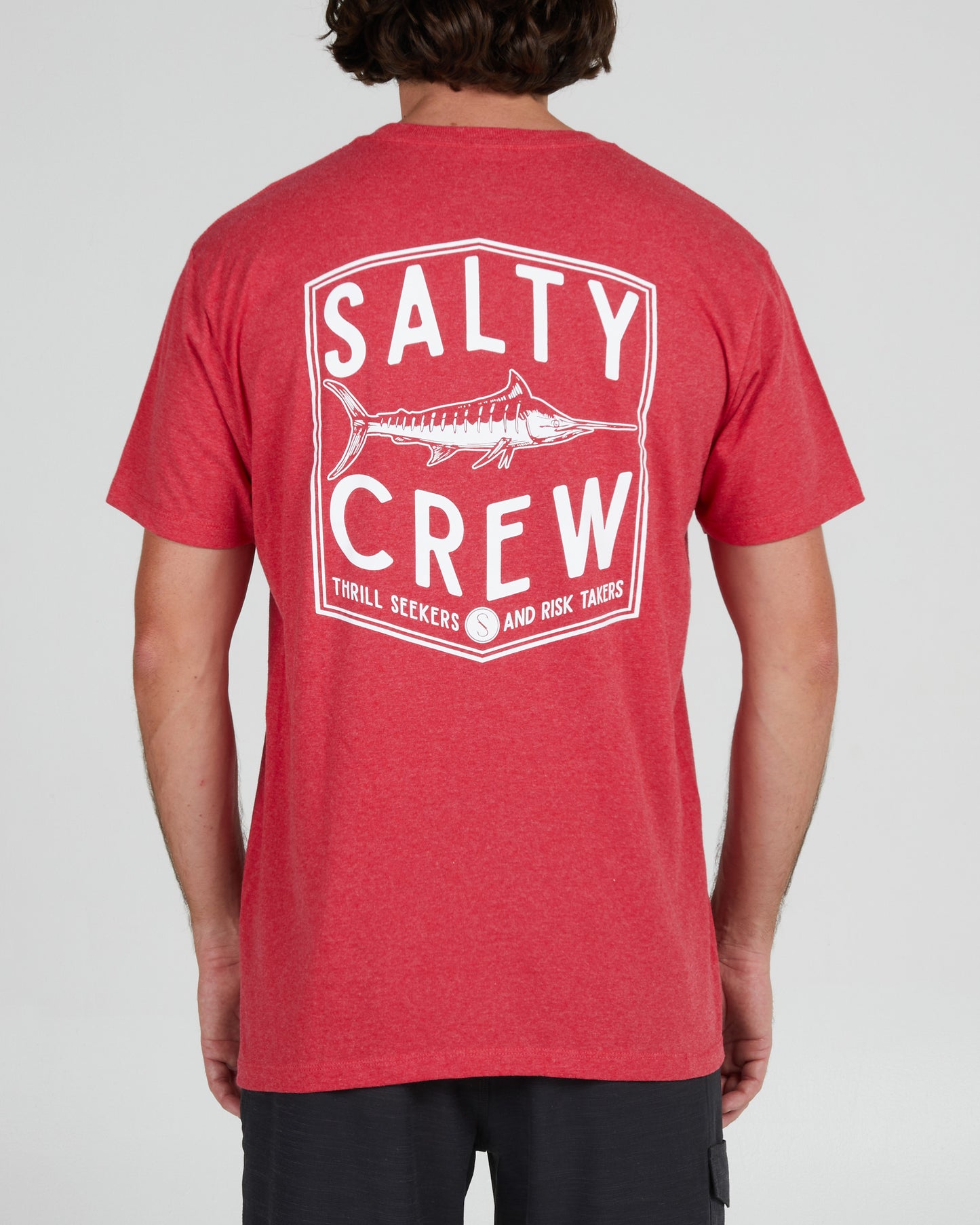 On body back of the Fishery Red Heather S/S Standard Tee