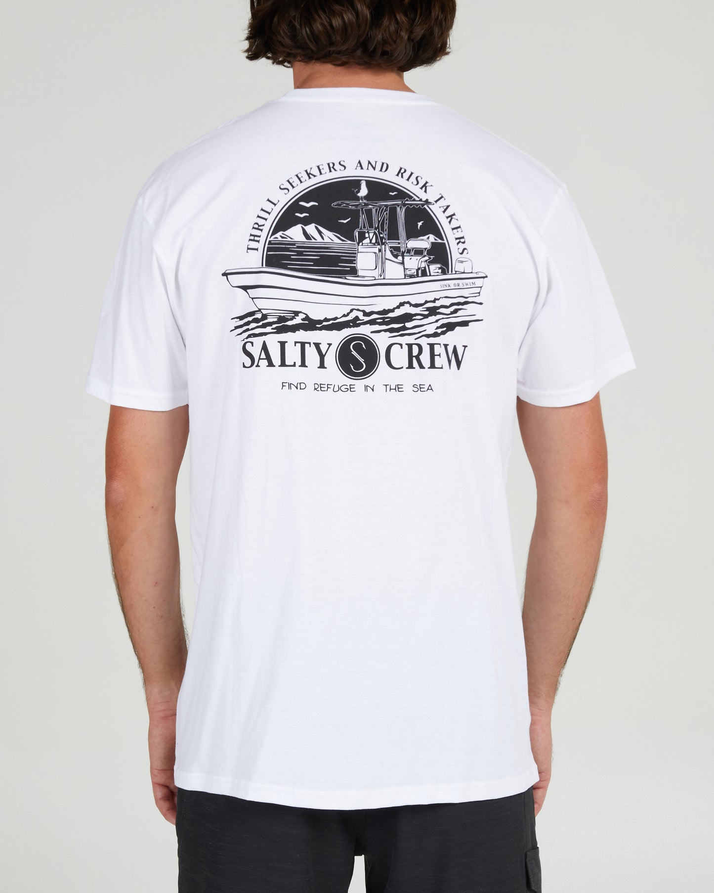 On body back of the Super Panga White S/S Standard Tee