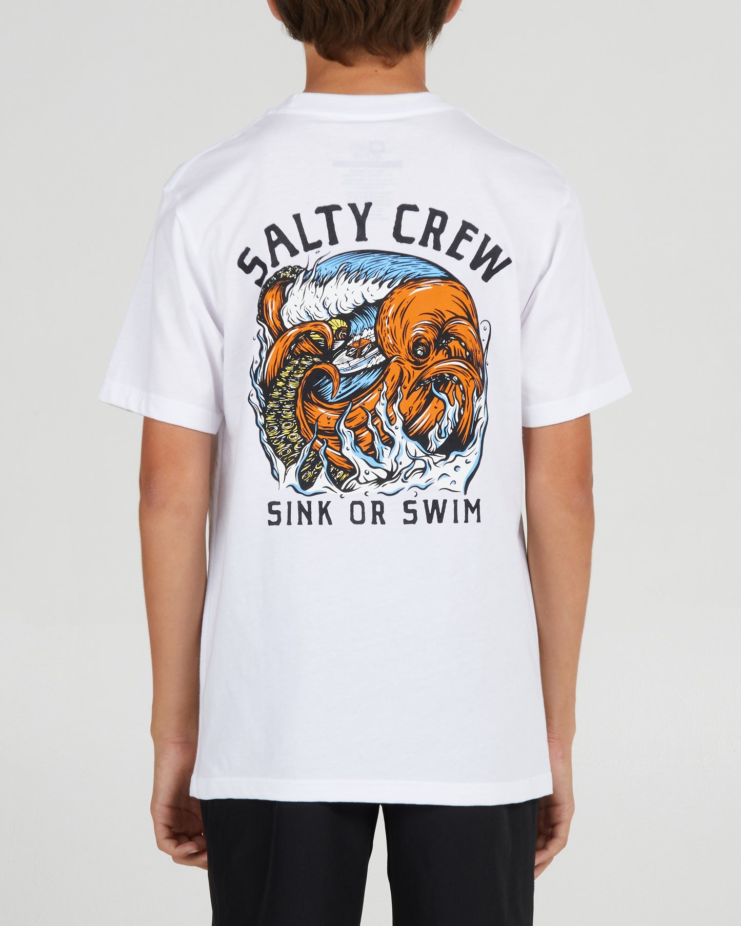 back view of Tsunami Boys White S/S Tee