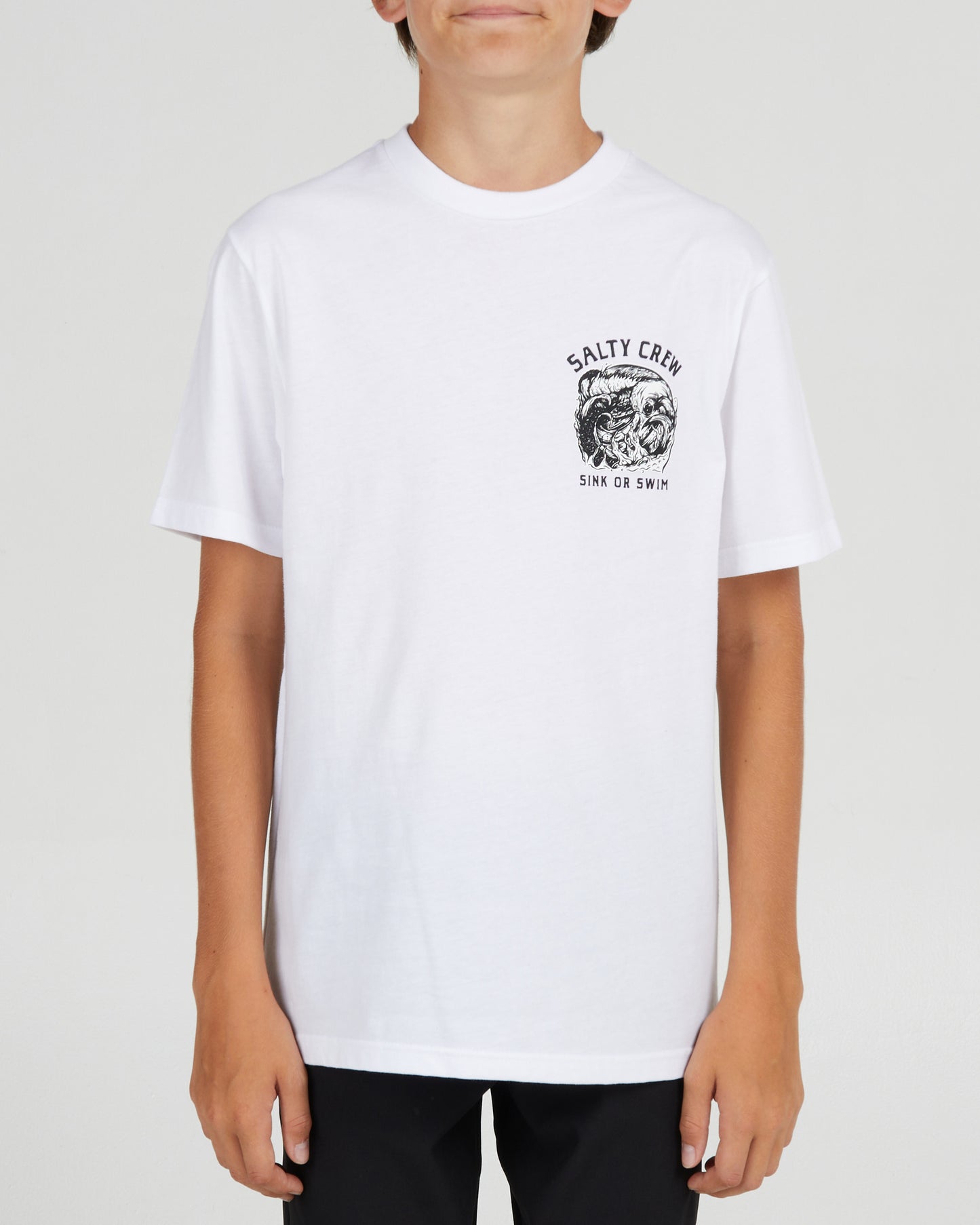 front view of Tsunami Boys White S/S Tee