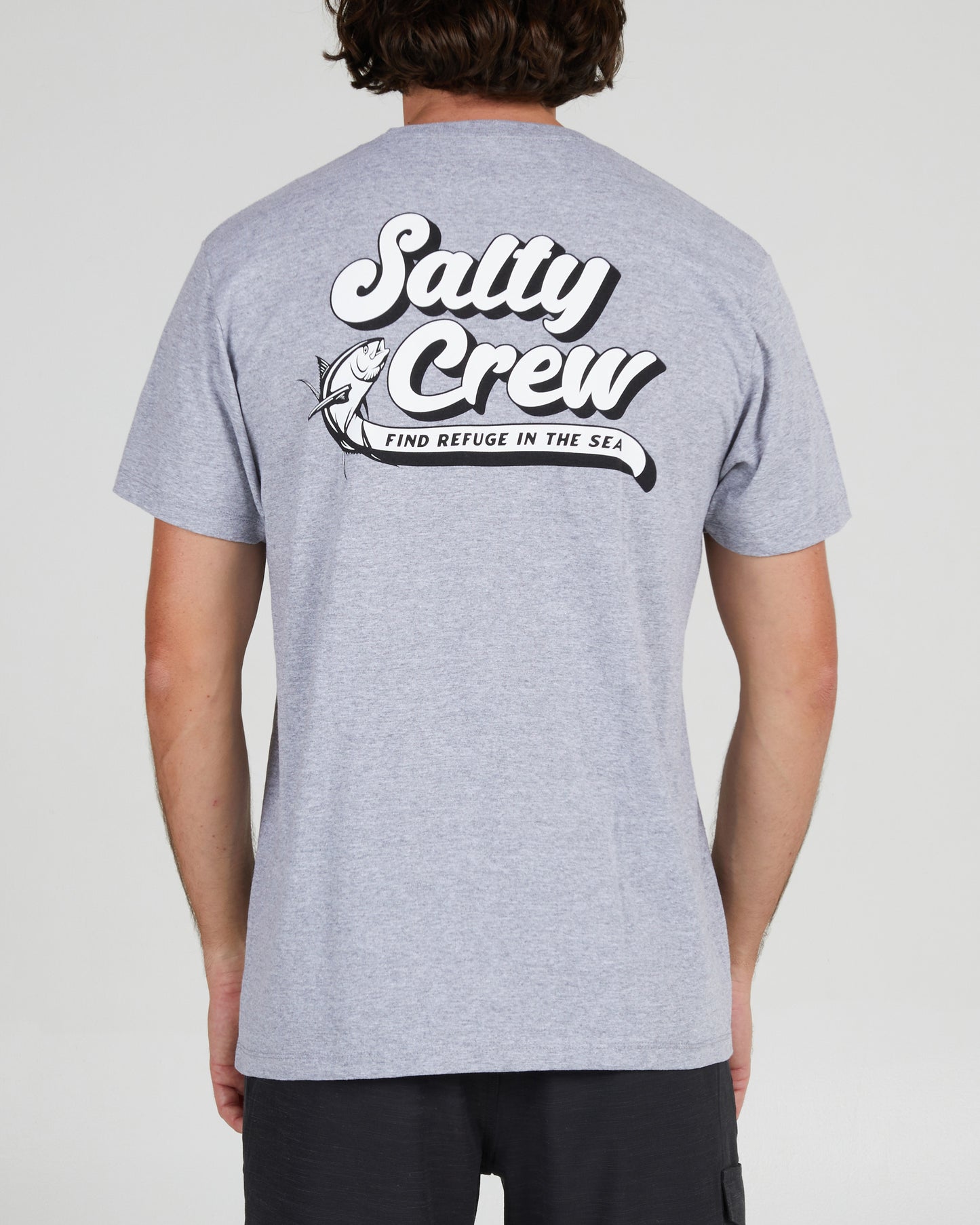 On body back of the Swift Water Athletic Heather S/S Standard Tee