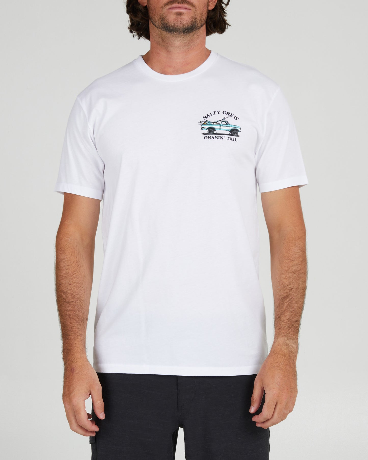 On body front of the Off Road White S/S Premium Tee