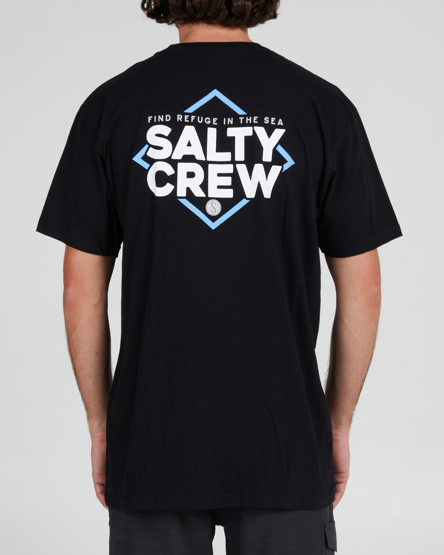 On body back of the No Slack Black S/S Standard Tee