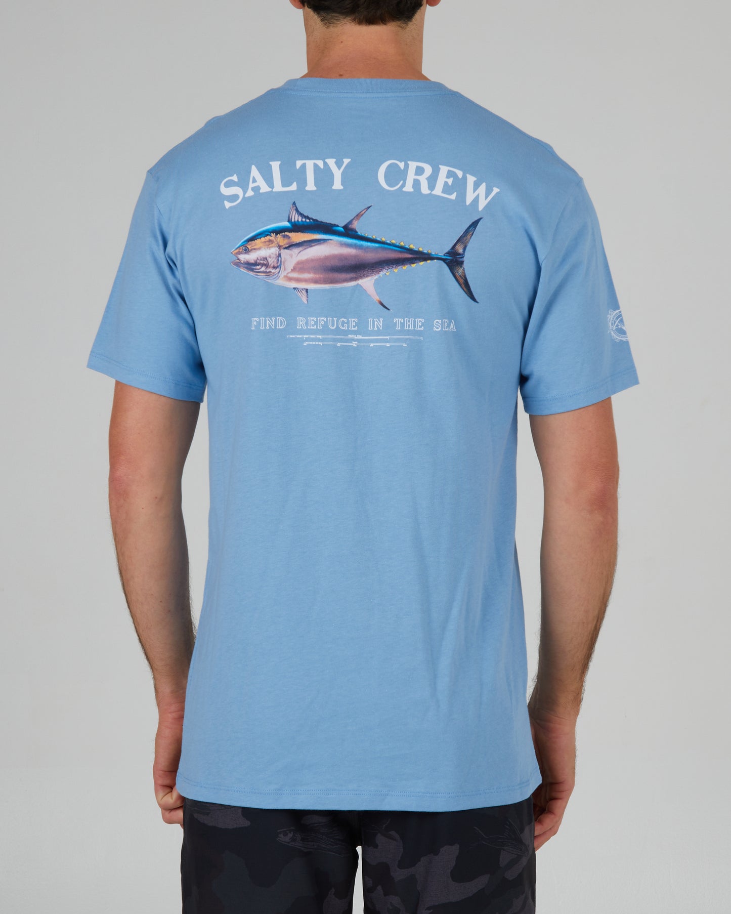 back view of Big Blue Marine Blue S/S Premium Tee