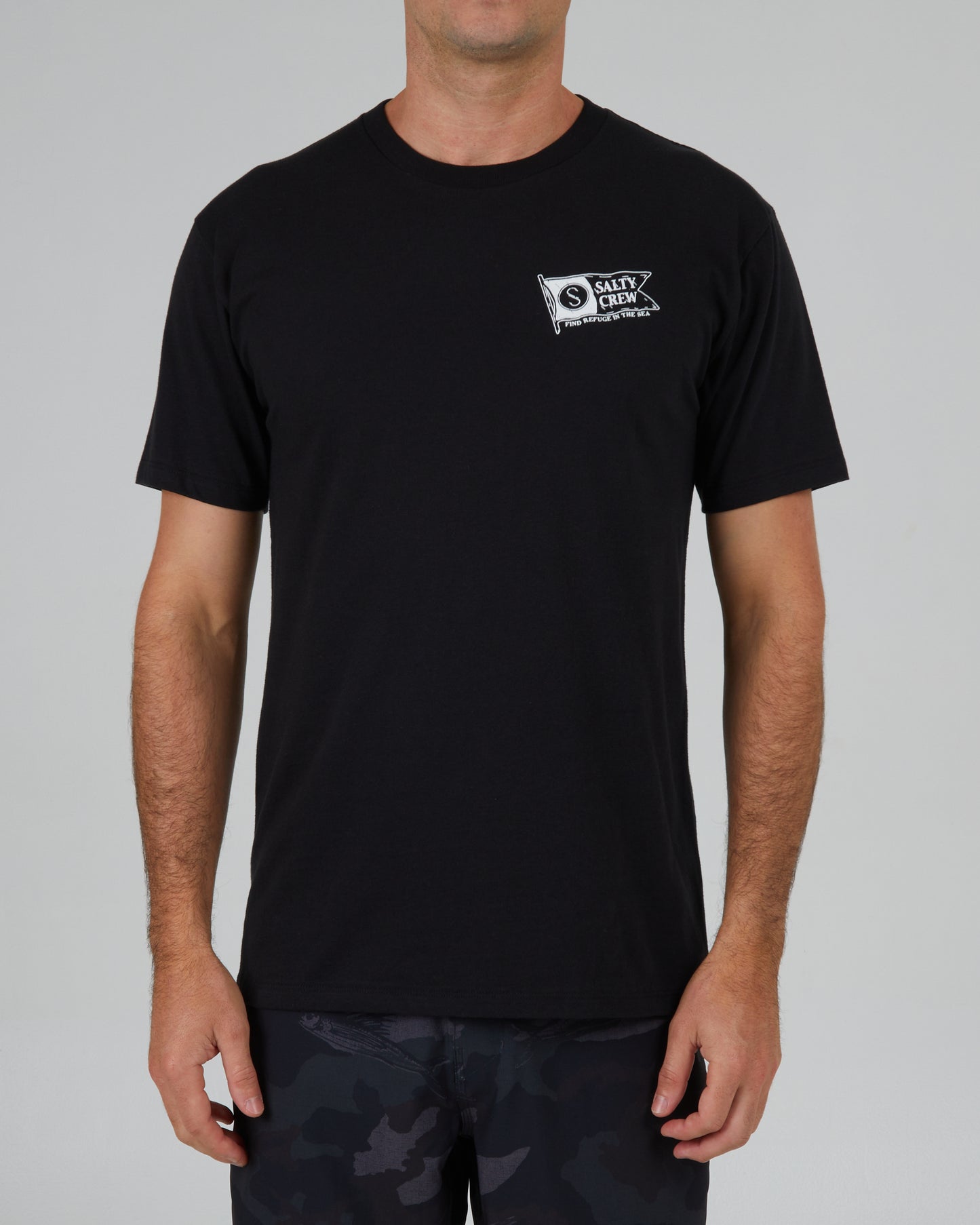 front view of Pennant Black S/S Premium Tee