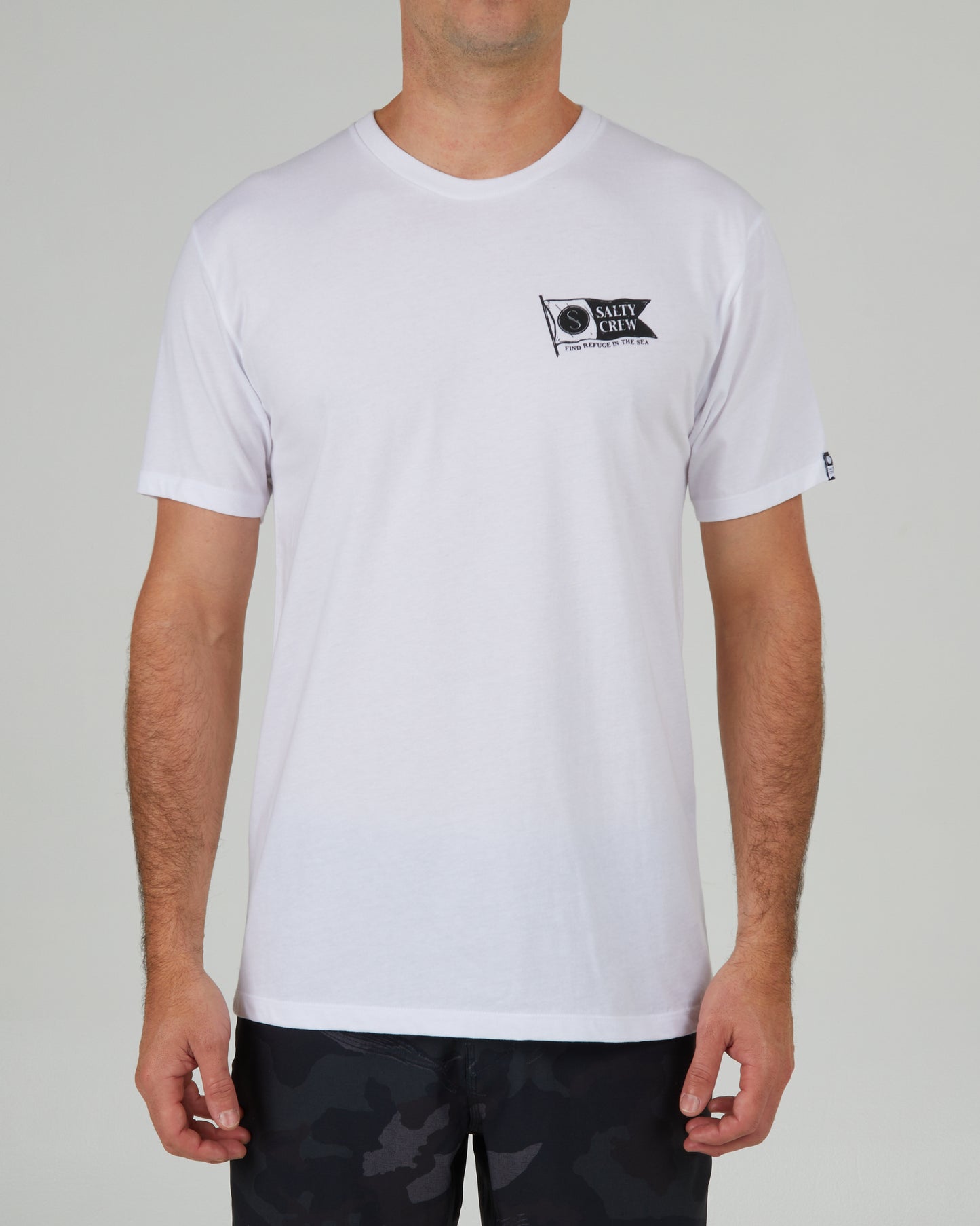 front view of Pennant White S/S Premium Tee