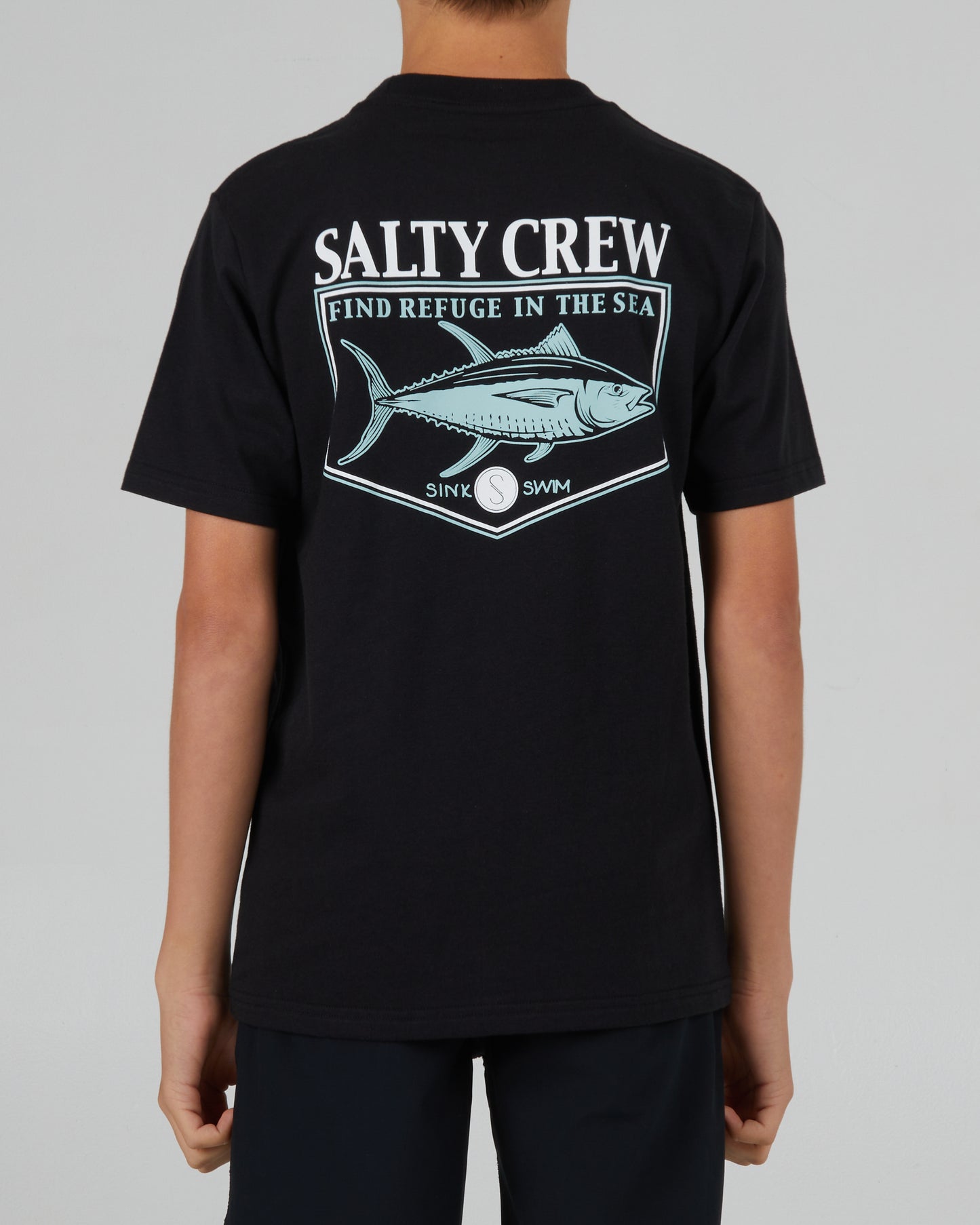 back view of Angler Boys Black S/S Tee