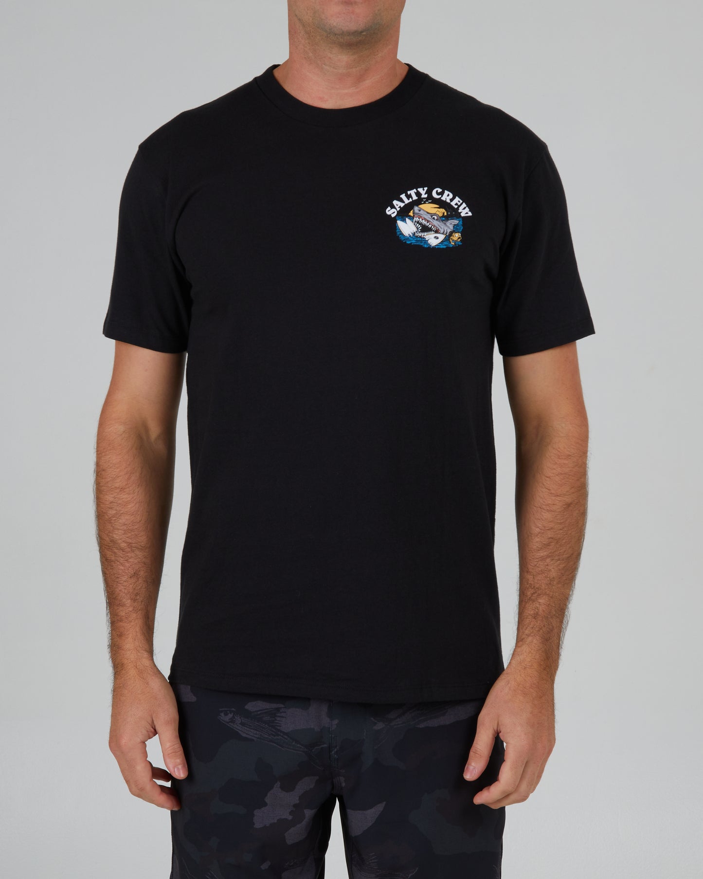 front view of Terror Shark Black S/S Premium Tee