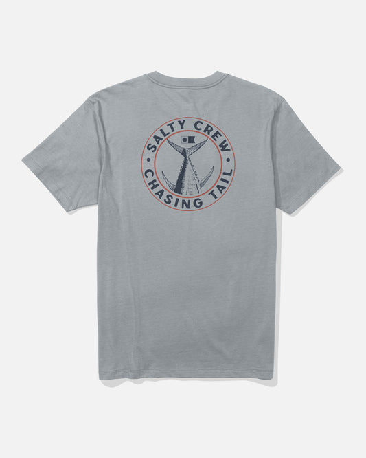 Back view of the Tailgate Crew Tee - Quarry.