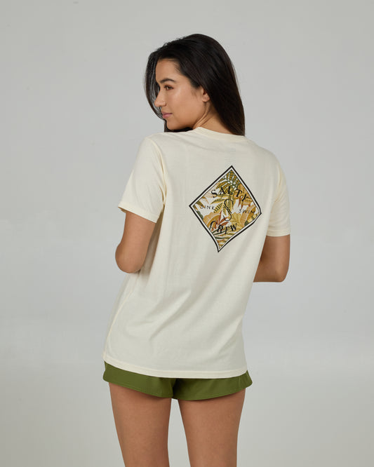 Back view of the Tippet Fill Boyfriend Tee - Off White.