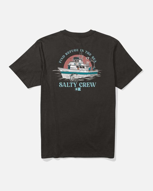 back view of Day Charter Premium Tee - Black