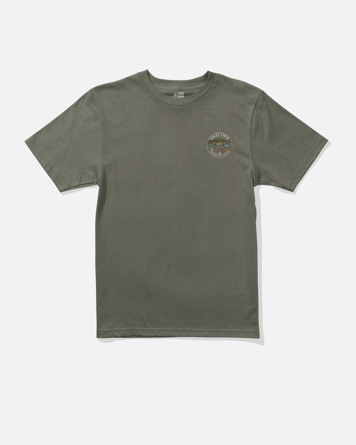 Front view of the Jimmy Boys Tee - Dusty Olive.