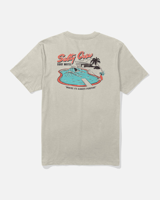 back view of Surf Motel Premium Tee - Bone