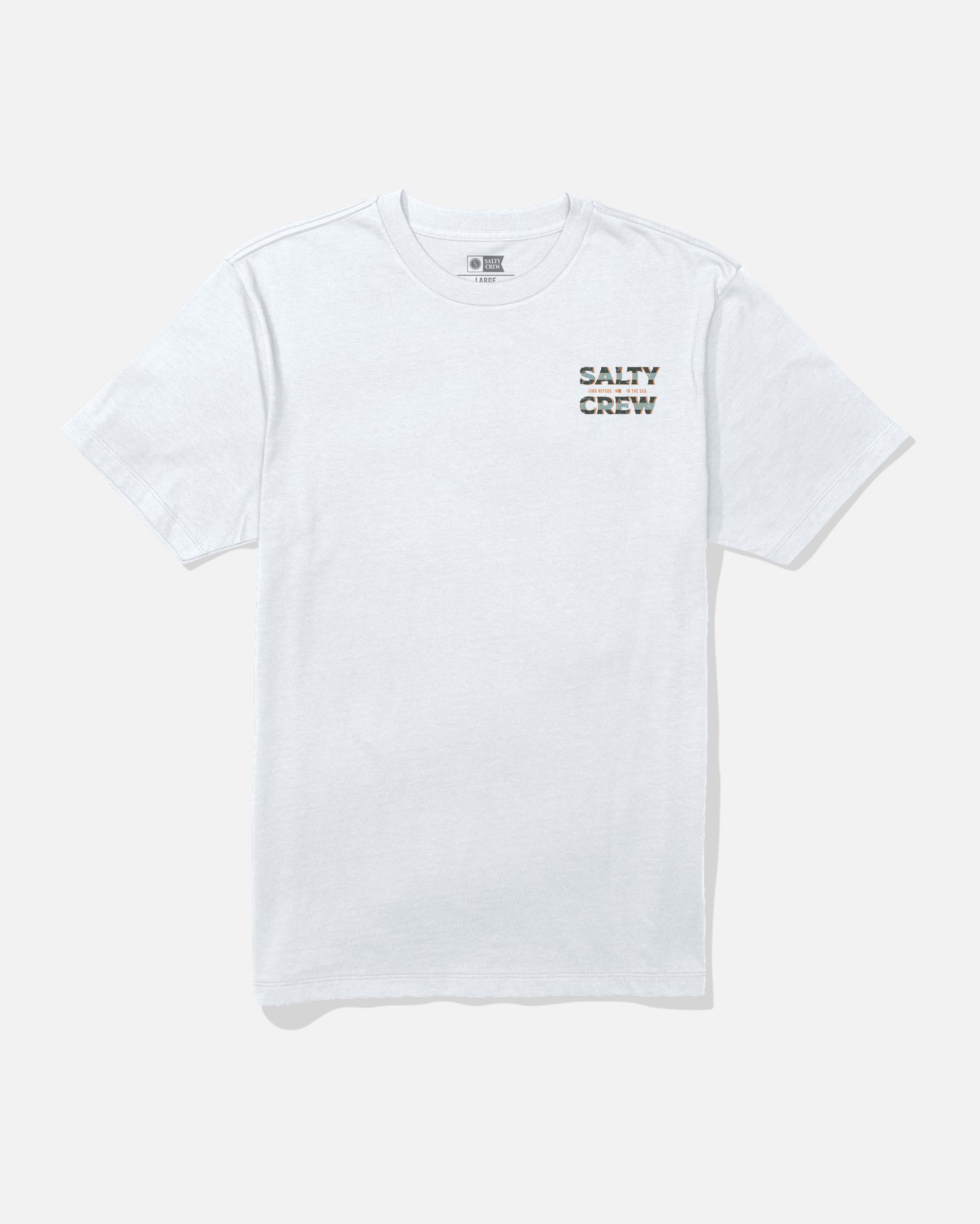 front view of Offset Tee - White
