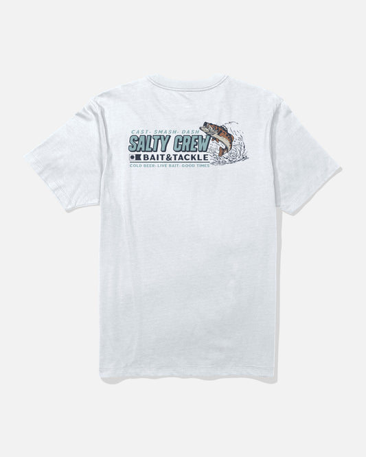 Back view of the Live Bait Tee - White.