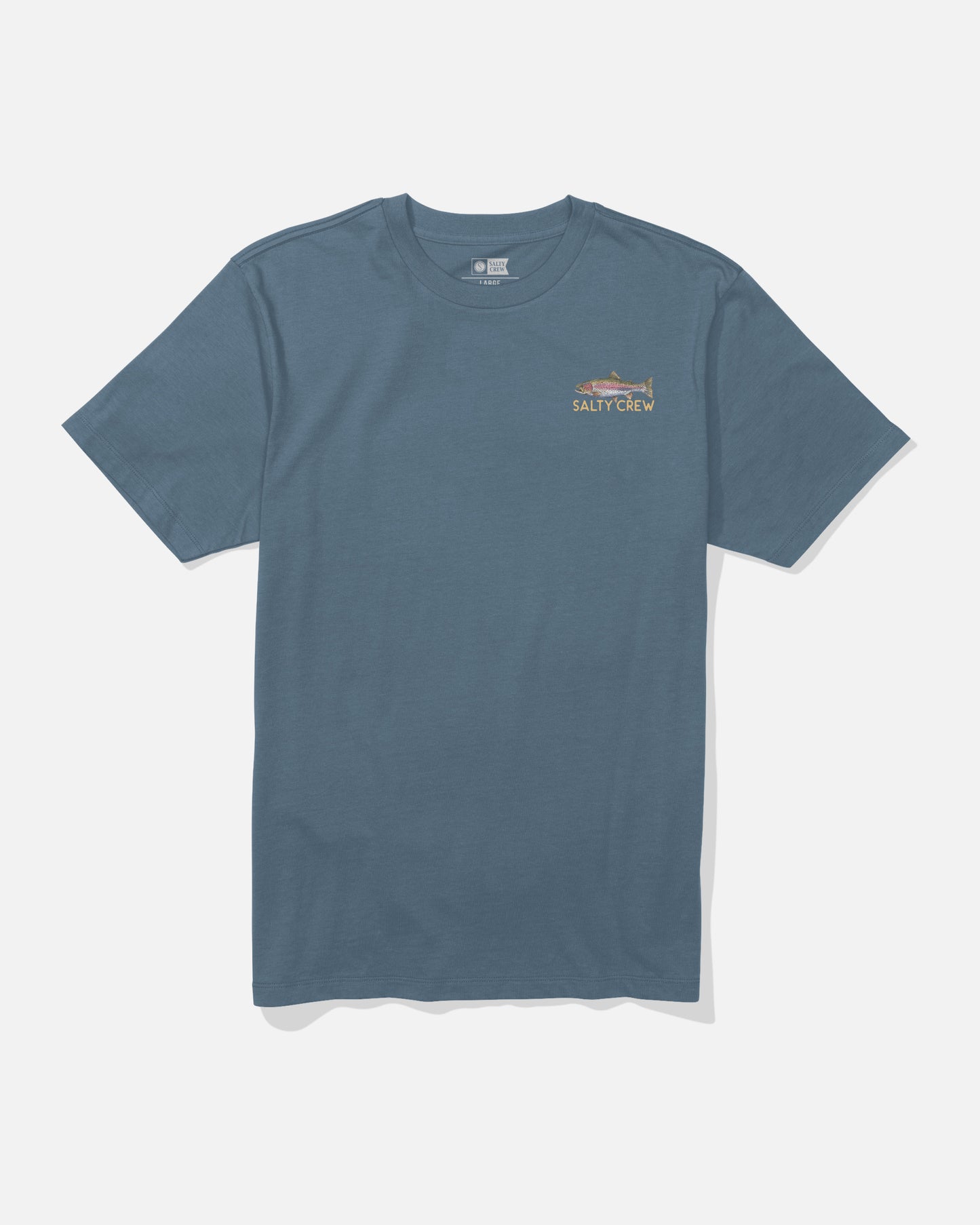 Front view of the Trout Mount Tee - Slate.