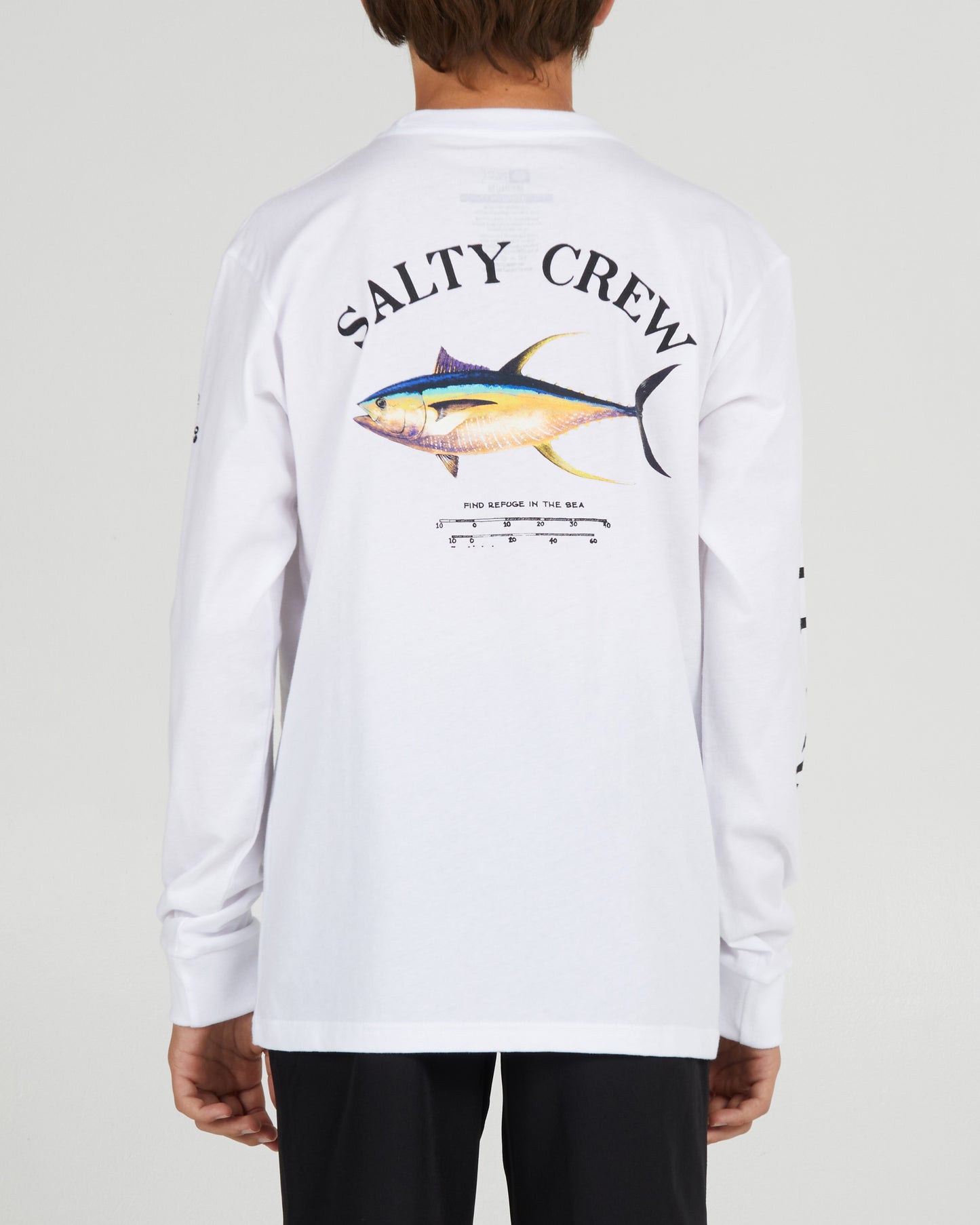 Ahi Mount Boys White L/S Tee