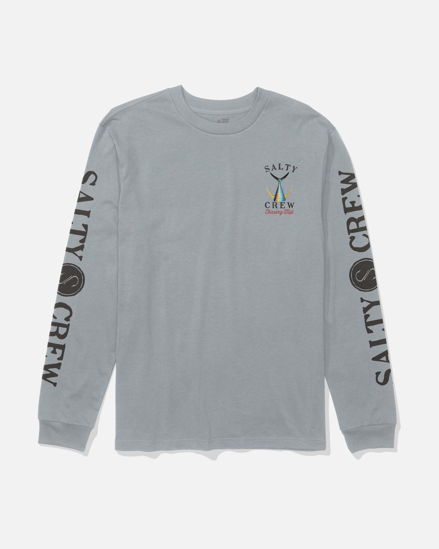 Front view of the Tailed Long Sleeve Tee - Quarry.