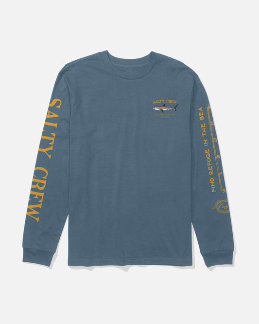 Front view of the Bruce Boys Long Sleeve Tee - Slate.