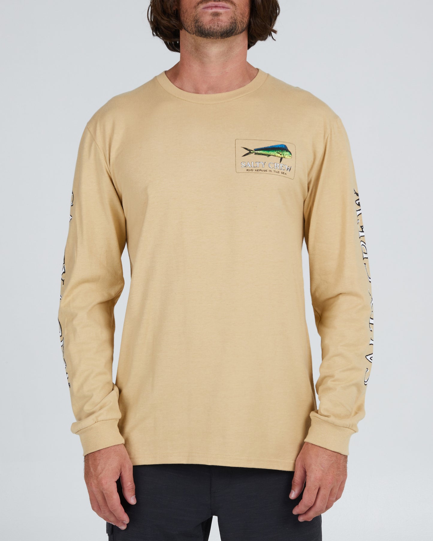 front view of El Dorado Black L/S Premium Tee