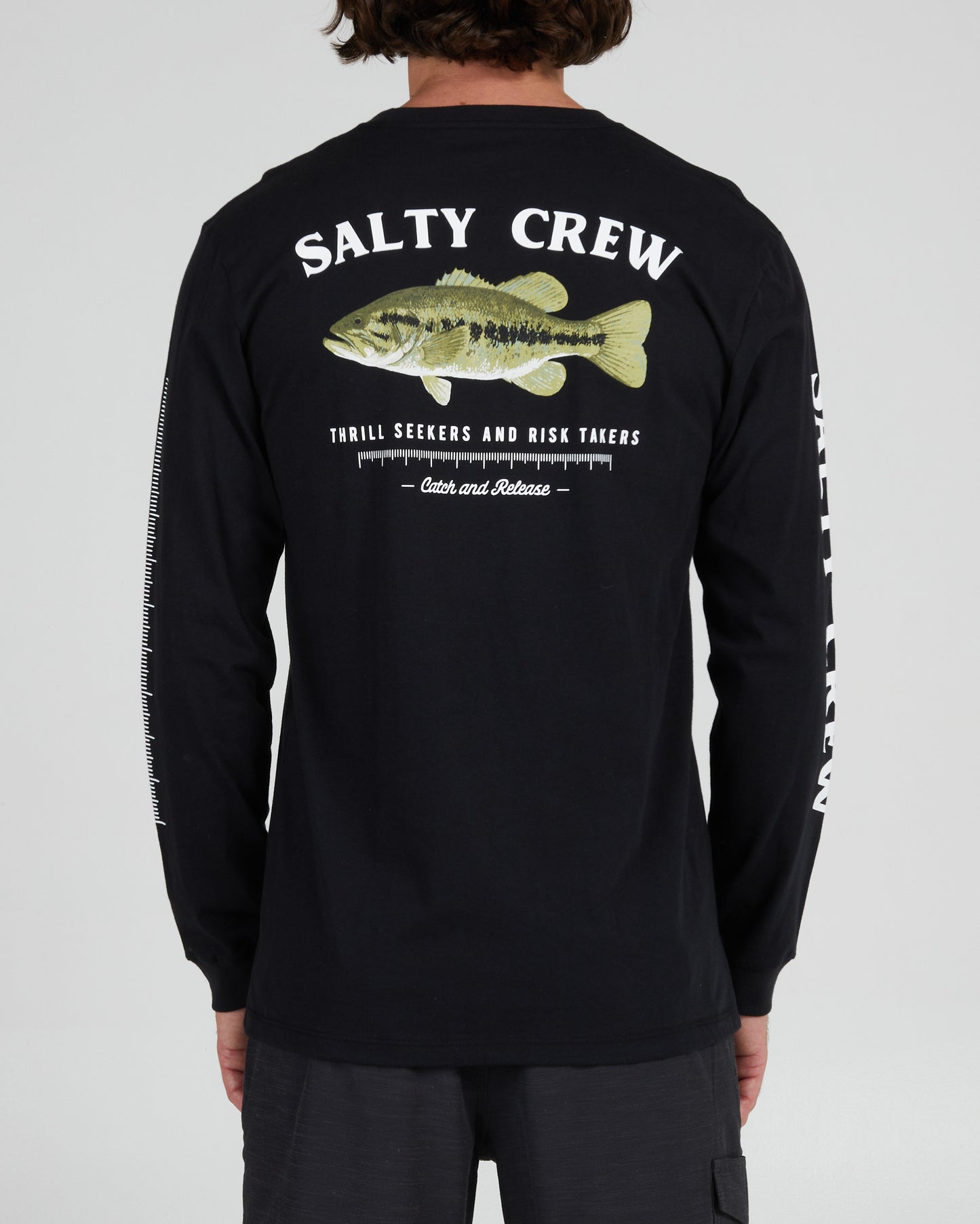back view of Bigmouth Black L/S Premium Tee