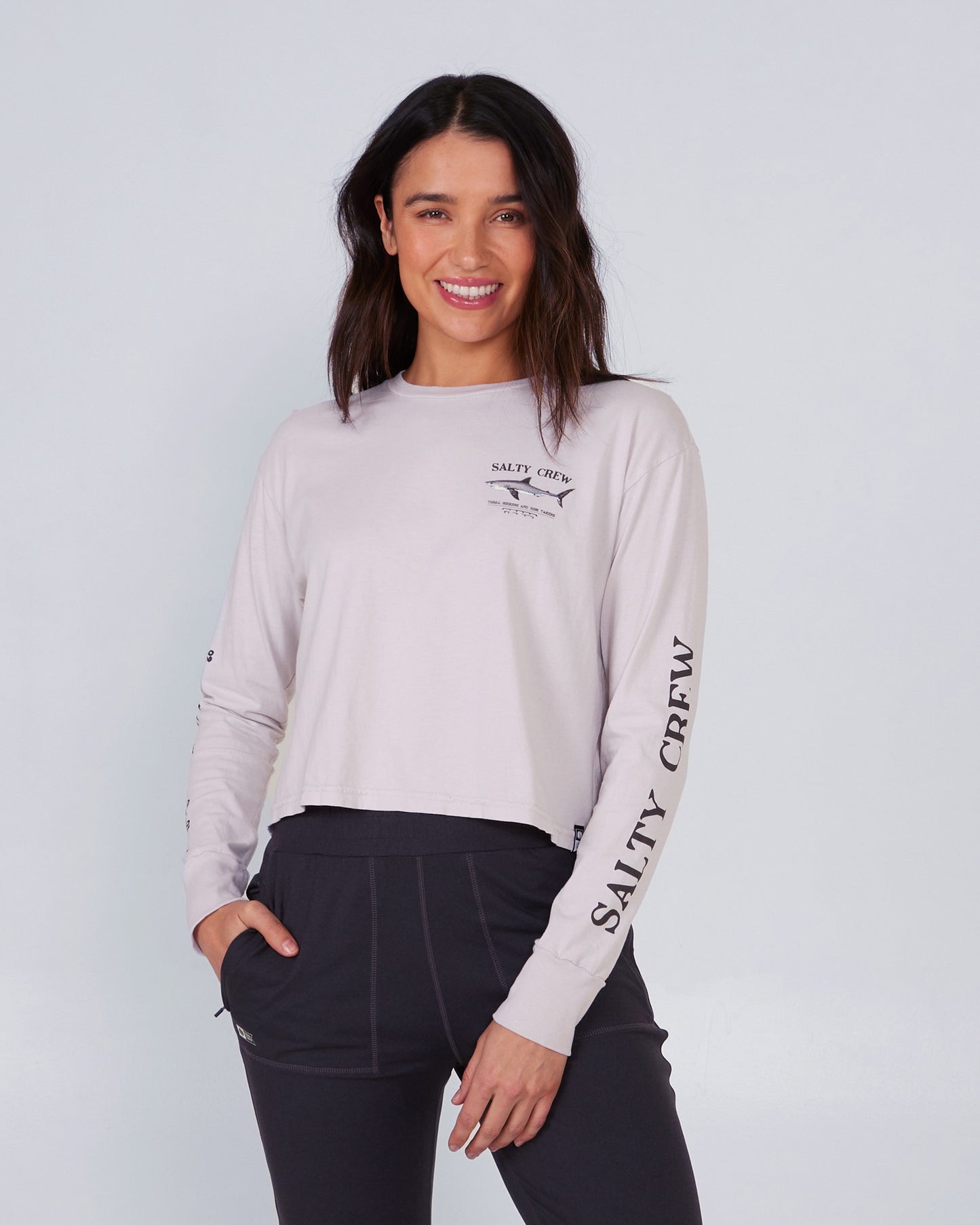 front view of Bruce Natural L/S Crop