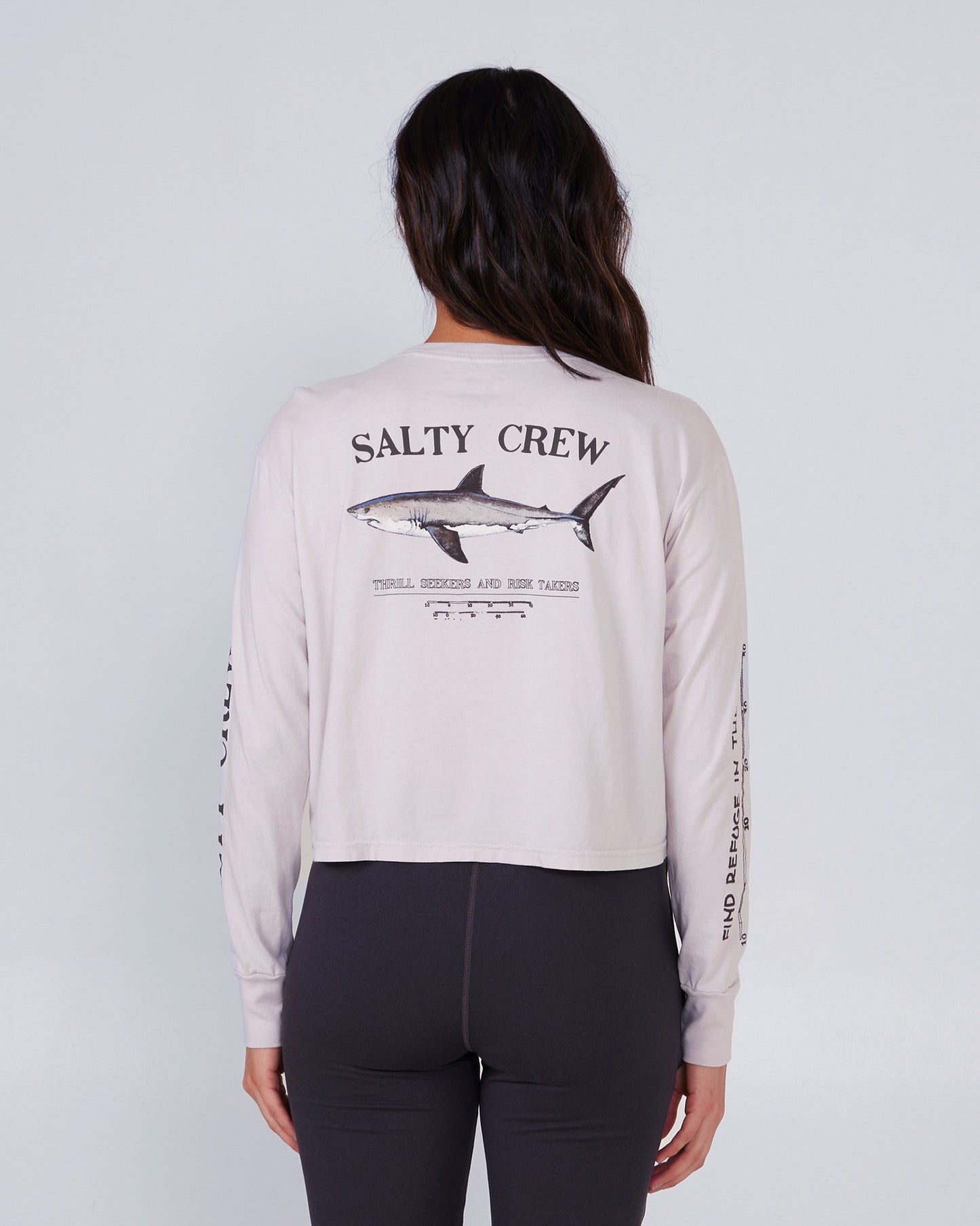 back view of Bruce Natural L/S Crop