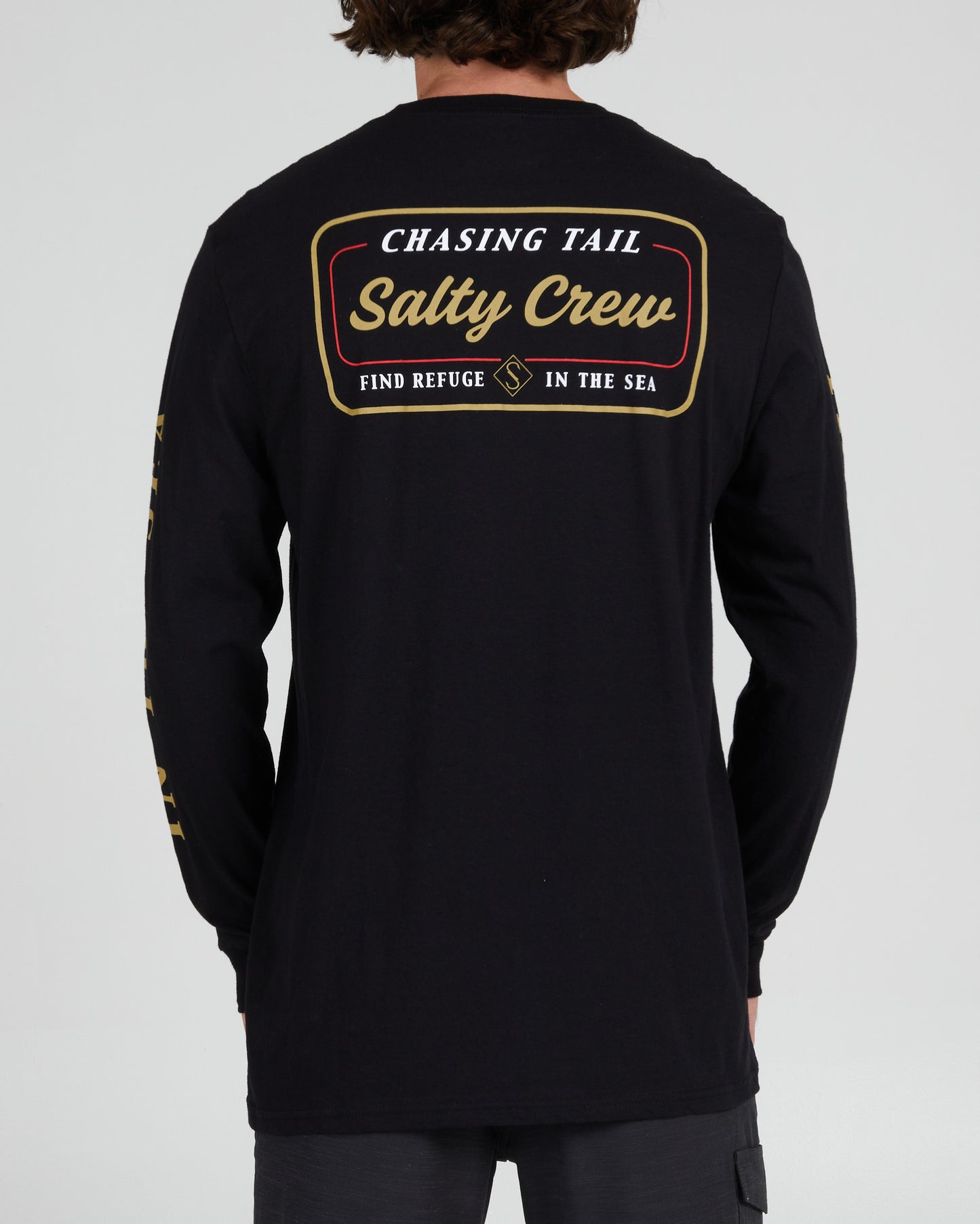 back view of Marina Black L/S Standard Tee
