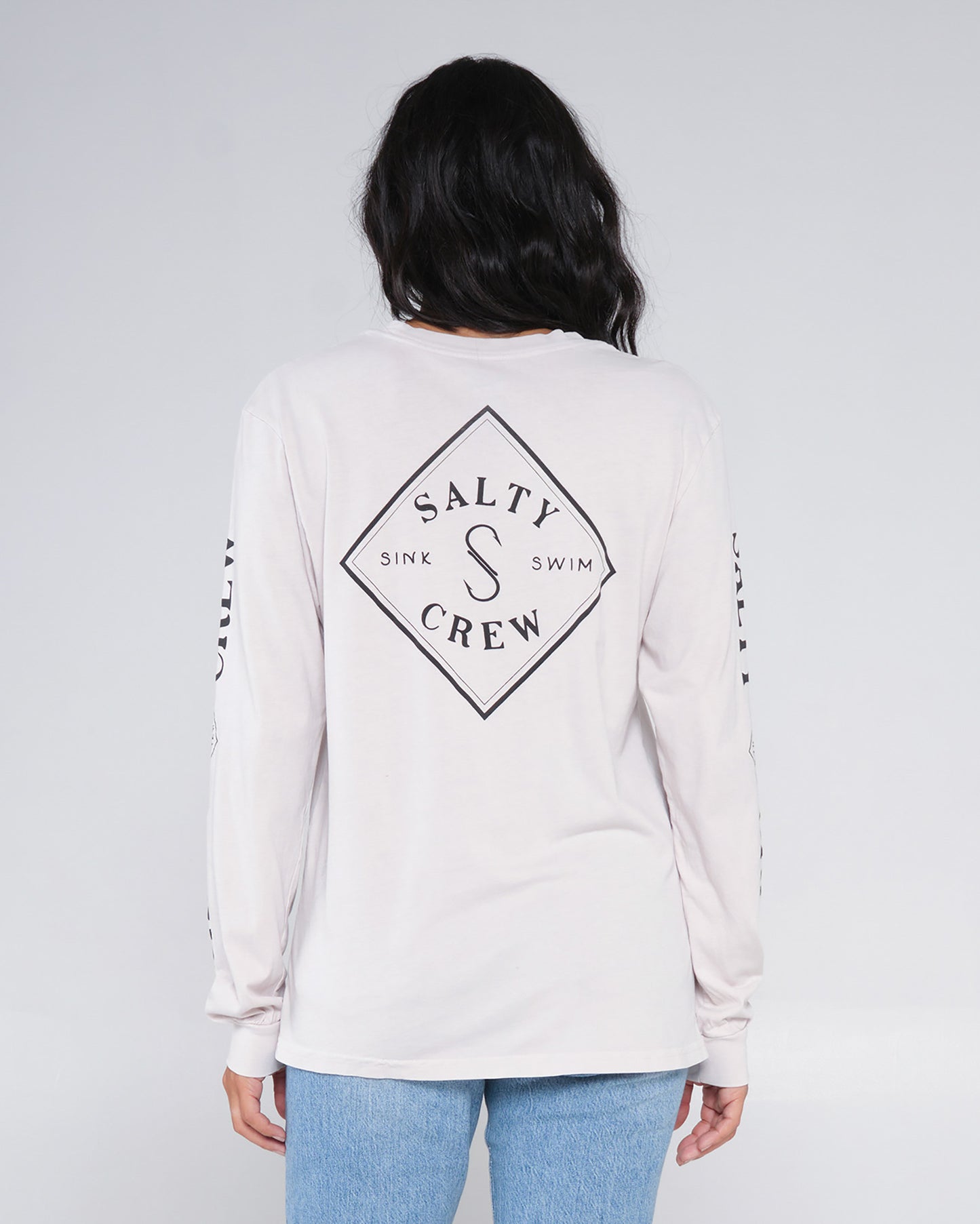 back view of Tippet Natural L/S Boyfriend Tee