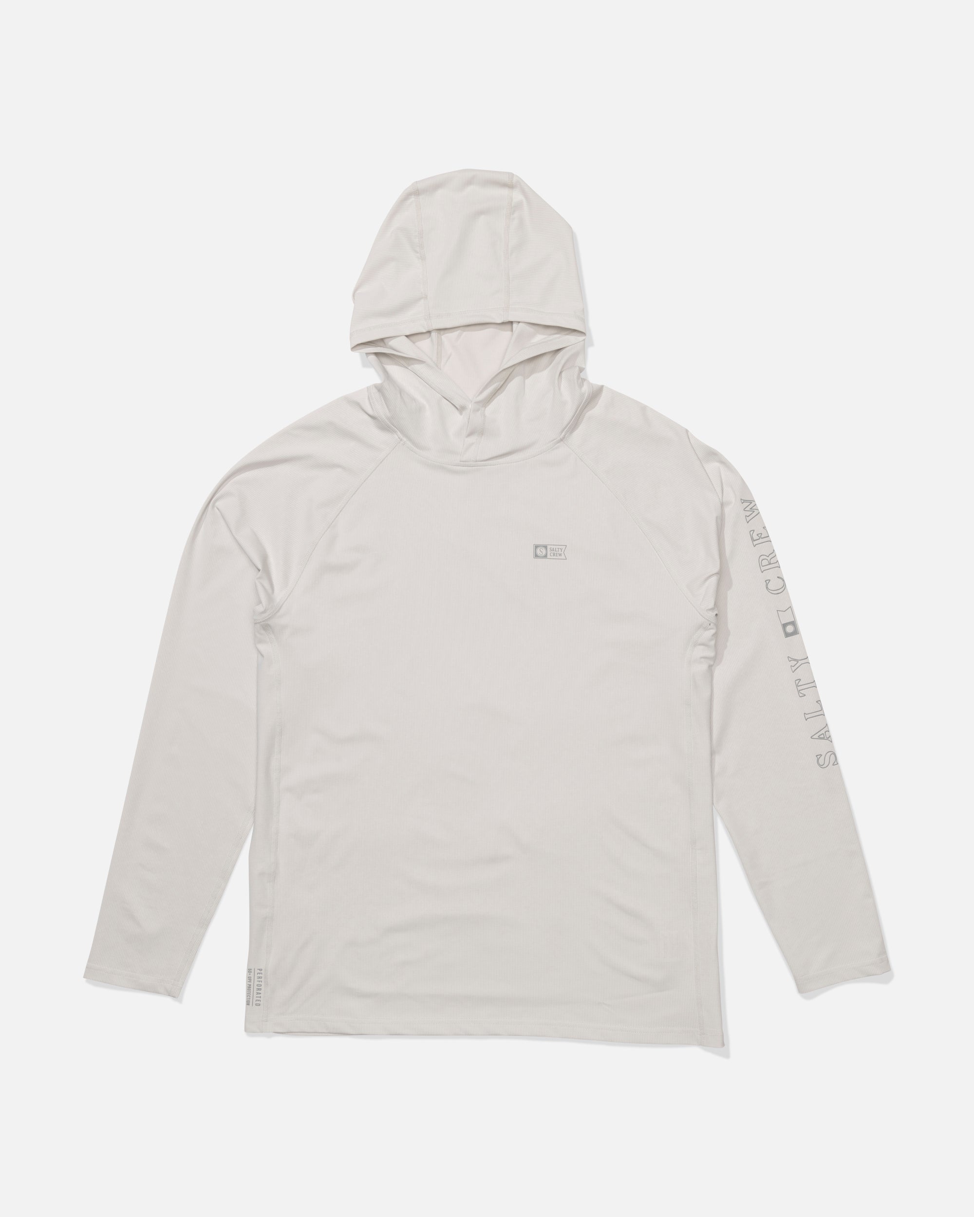 Apex Perforated Sunshirt - Light Grey | Salty Crew