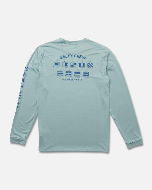 Back view of the Call Sign Long Sleeve Sunshirt - Marine.