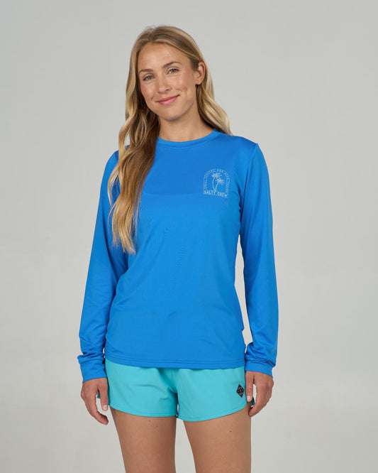 Front view of the Archway Sunshirt - Bold Blue.