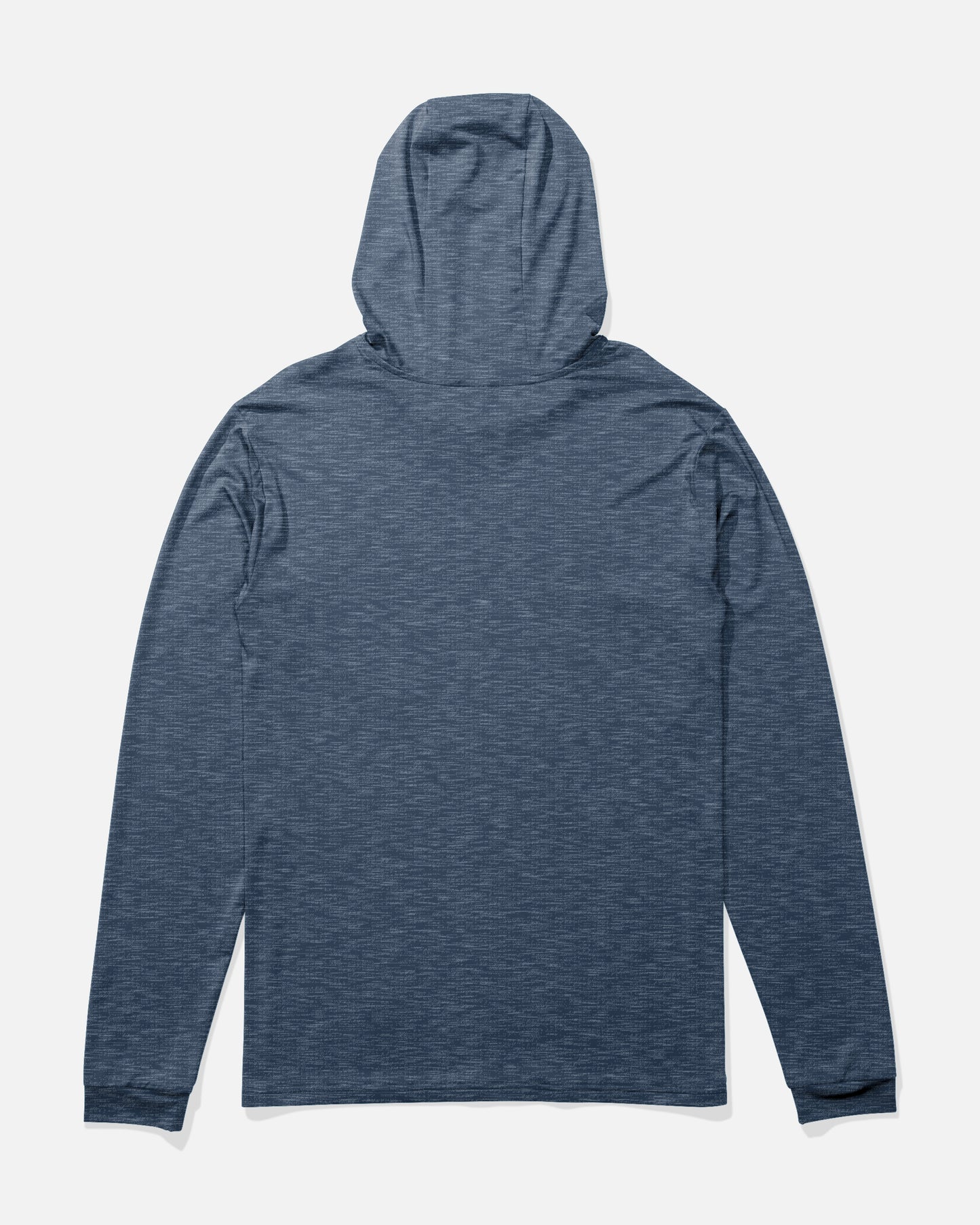 Back view of the Rail Boys Hood Sunshirt - Navy Heather.