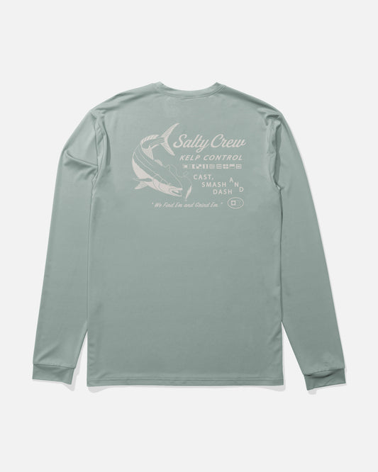 Back view of the Kelp Control Long Sleeve Sunshirt - Jade.