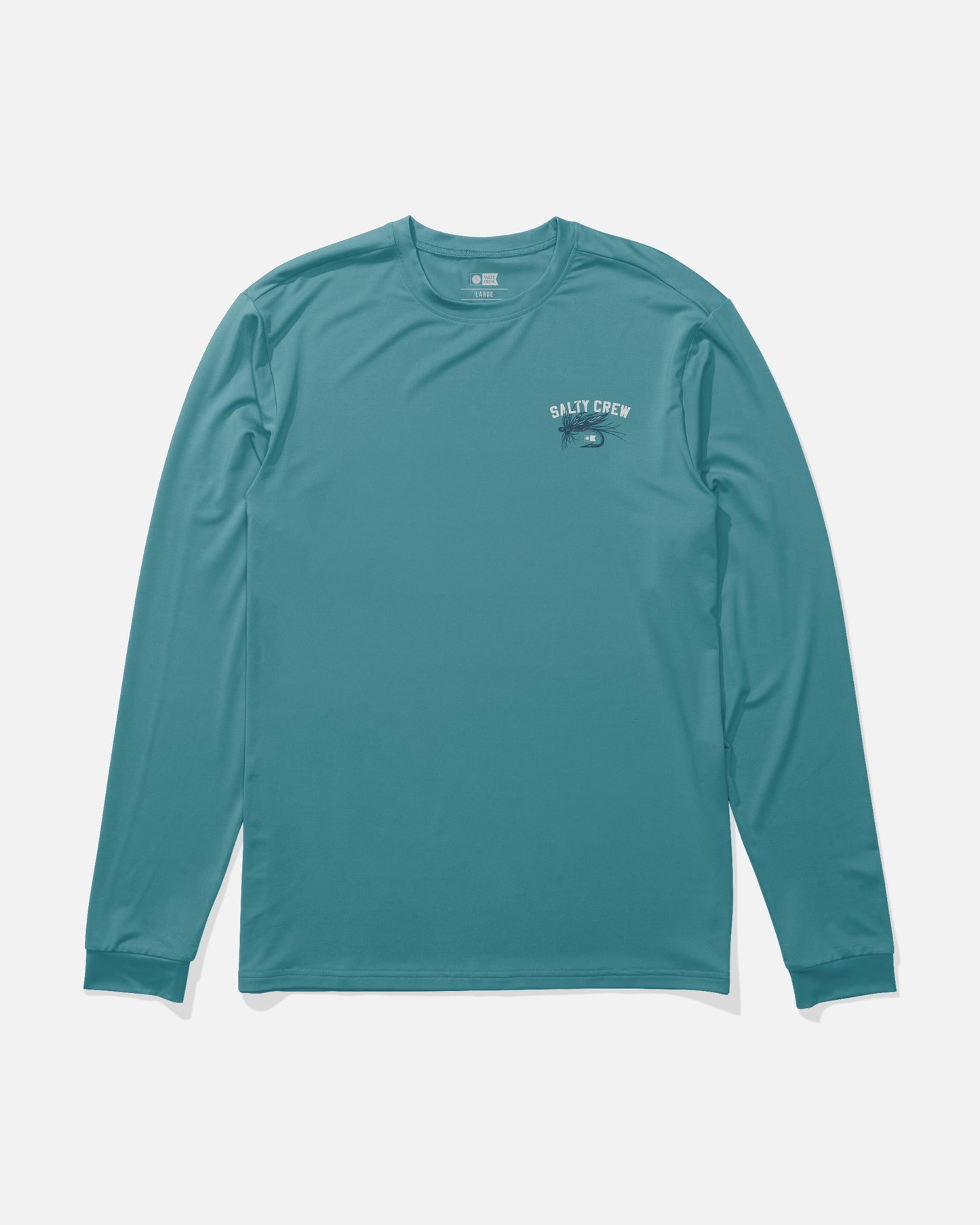 Front view of the Fishing Co Long Sleeve Sunshirt - Tradewinds.