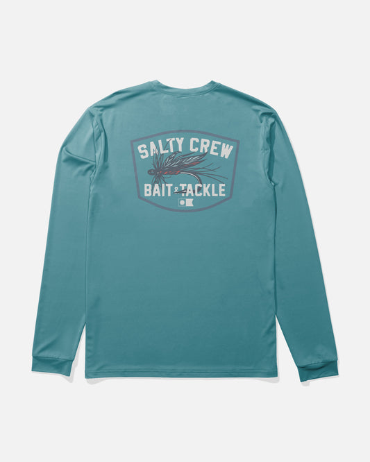 Back view of the Fishing Co Long Sleeve Sunshirt - Tradewinds.