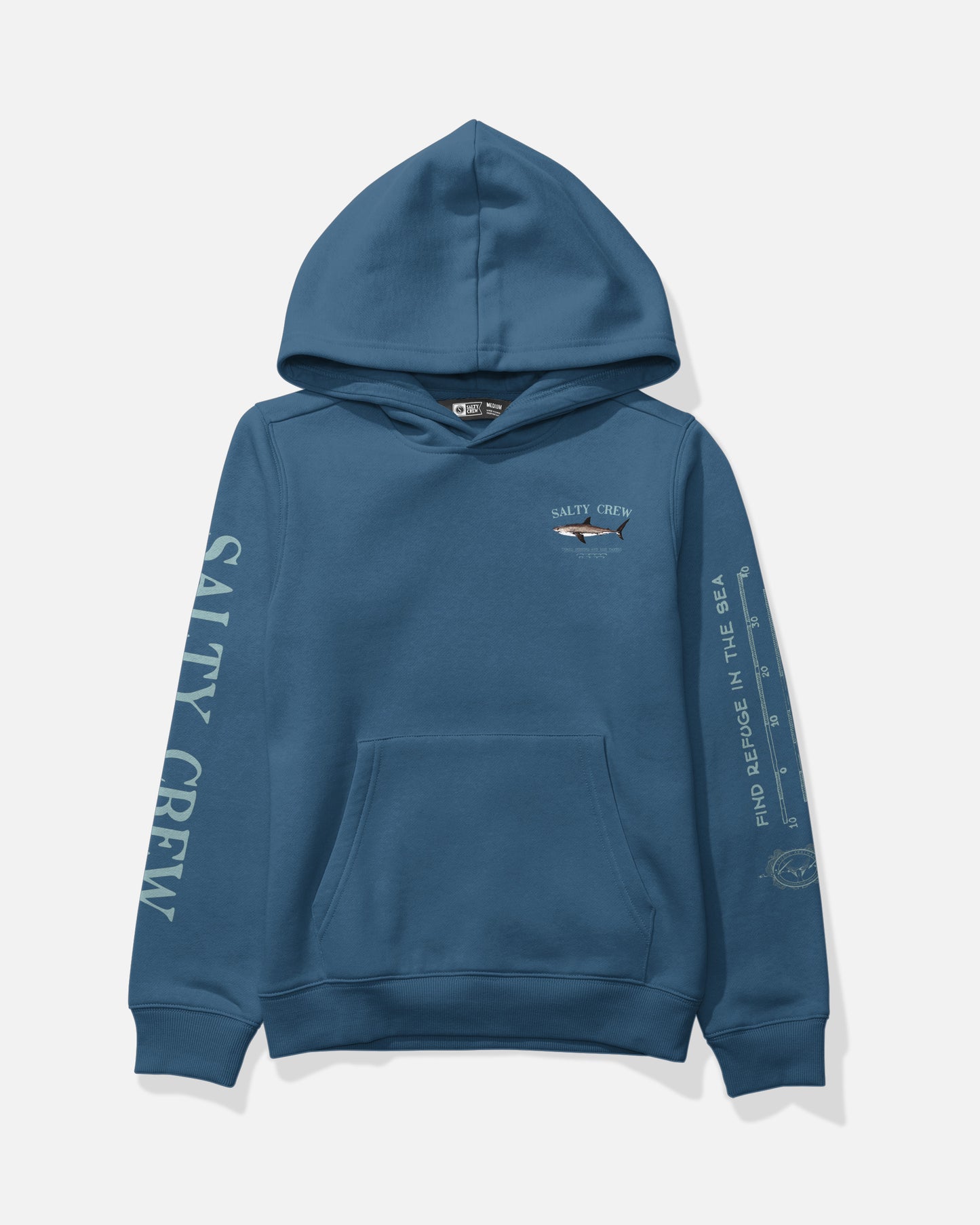 Front view of the Bruce Boys Fleece - Cast Blue.