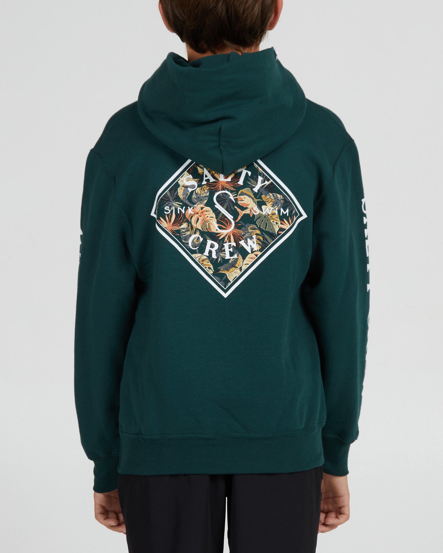 On body back of the Tippet Shores Fill Boys Alpine Green Fleece