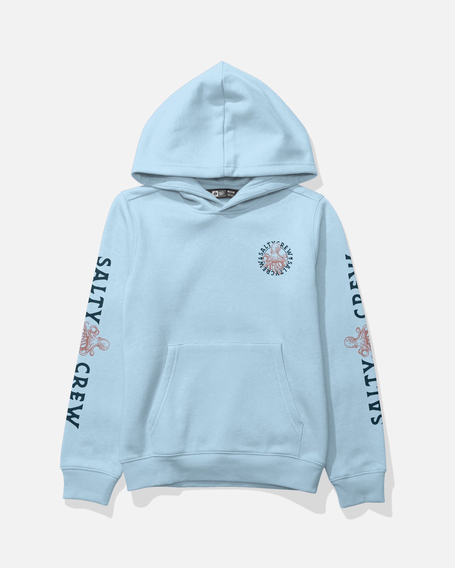Front view of the Tentacles Boys Fleece - Clear Sky.